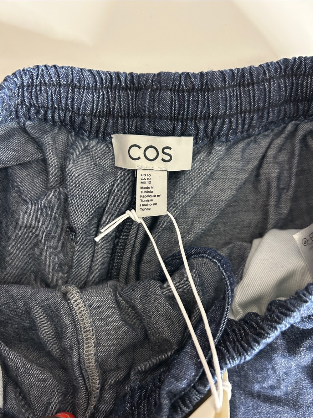 NWT COS DRAWSTRING DENIM SHORTS - Picture 8 of 14